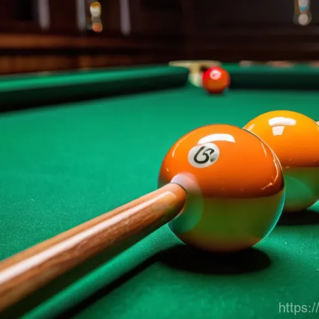 당구 공 정렬 방법 - A close-up, high-angle shot of a billiards table, specifically focusing on a perfectly formed triang...