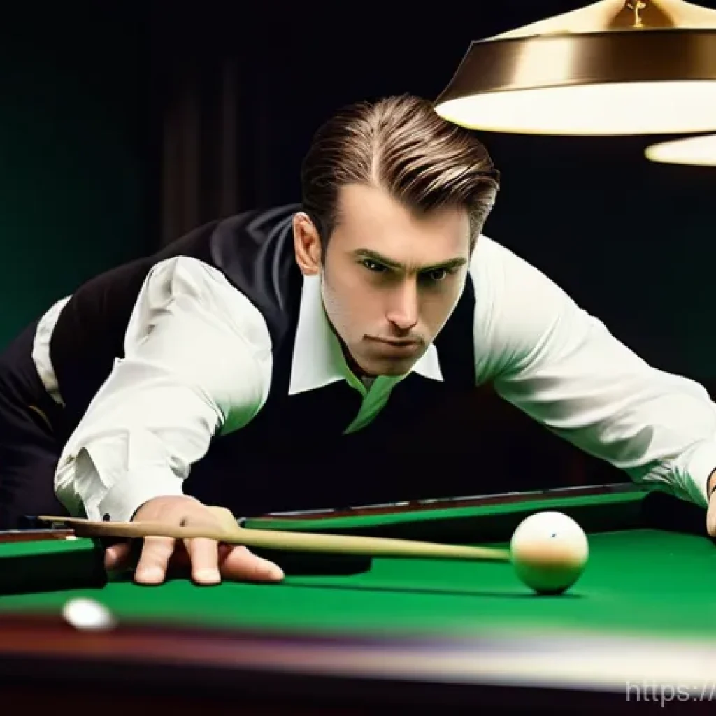 당구 비거리 계산법 - **Prompt:** "A highly concentrated adult male billiards player, dressed in a sharp polo shirt and ne...