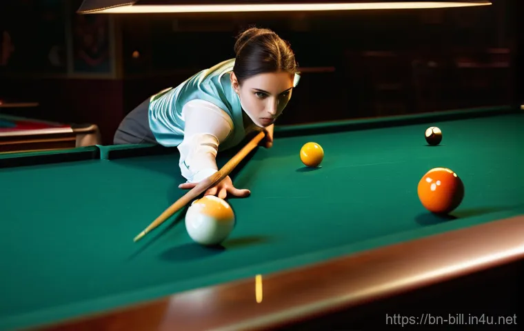 당구 비거리 계산법 - **Prompt:** "A highly concentrated adult male billiards player, dressed in a sharp polo shirt and ne... 당구 비거리 계산법 - **Prompt:** "A highly concentrated adult male billiards player, dressed in a sharp polo shirt and ne...